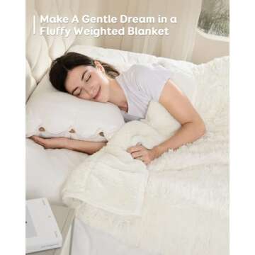 Uttermara Shaggy Faux Fur Weighted Blanket 15lbs - Cozy Comfort