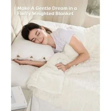 Uttermara Shaggy Faux Fur Weighted Blanket 15lbs - Cozy Comfort