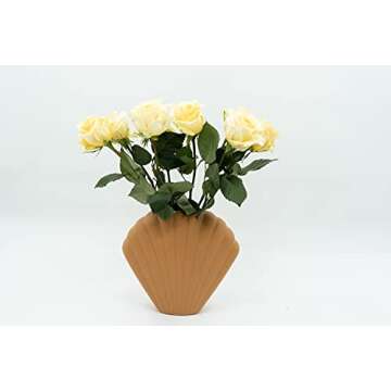 Nordic Art Ceramic Shell Vase - Large Stylish Decor