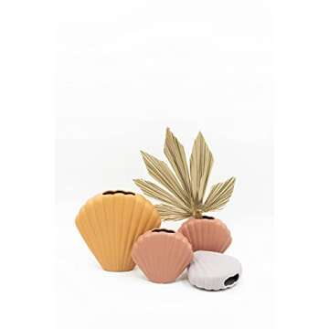 Nordic Art Ceramic Shell Vase - Large Stylish Decor