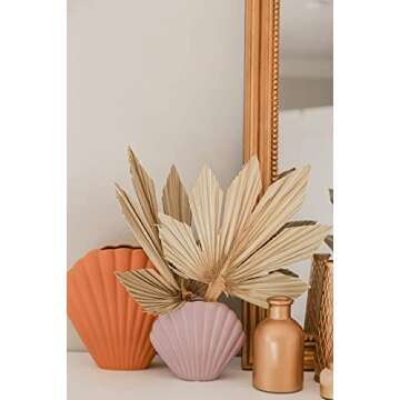 Nordic Art Ceramic Shell Vase - Large Stylish Decor