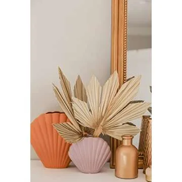 Nordic Art Ceramic Shell Vase - Large Stylish Decor