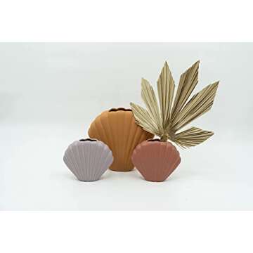 Nordic Art Ceramic Shell Vase - Large Stylish Decor