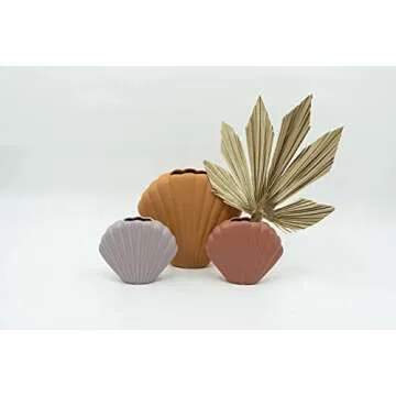 Nordic Art Ceramic Shell Vase - Large Stylish Decor
