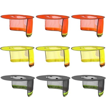 Hard Hat Sun Shades with Reflective Strip - 9 PCS