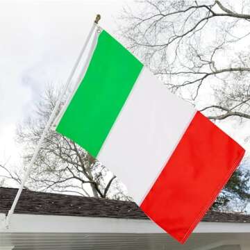 Italy Flag Italian Flag 3x5 for Outdoors Heavy Duty Sewn Stripes Polyester and Durable Canvas Header...