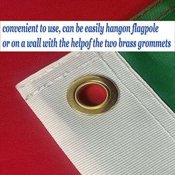 Italy Flag Italian Flag 3x5 for Outdoors Heavy Duty Sewn Stripes Polyester and Durable Canvas Header National Flags 3 X 5 Feet with Brass grommets