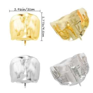 Generic Hair Clip 2 Pcs - Metal Ponytail Holder Hair Clips for Long Hair, Hair Ties, Ponytail Hair Bands, Gold (2 Count)