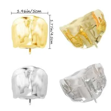 Generic Hair Clip 2 Pcs - Metal Ponytail Holder Hair Clips for Long Hair, Hair Ties, Ponytail Hair Bands, Gold (2 Count)