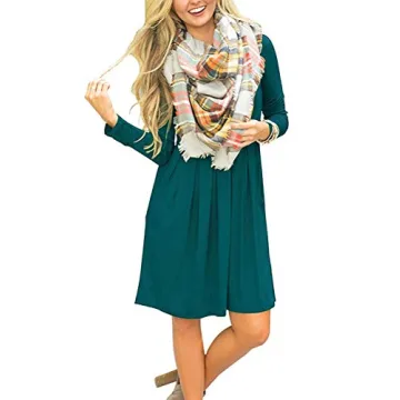 AUSELILY Women's Casual Pockets Dress For All Occasions