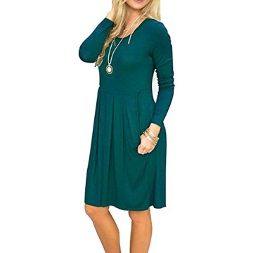 AUSELILY Women's Casual Pockets Dress For All Occasions