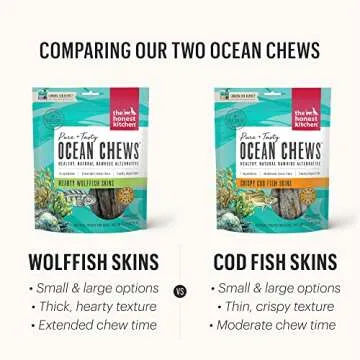 Crispy Cod Fish Skins Treats for Dogs, Healthy Snack