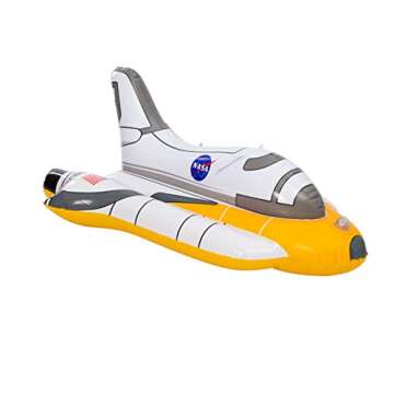 JOYIN Inflatable Space Shuttle Ride On Pool Float for NASA Astronaut Party Supplies, Summer Water Po...