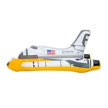 JOYIN Inflatable Space Shuttle Ride On Pool Float for NASA Astronaut Party Supplies, Summer Water Pool Toys for Kids