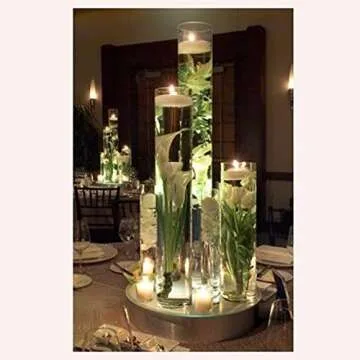 WGV Quality Thick Cylinder Glass Vase, Diameter 5", Height 24", Clear, Floral Planter Container, Tall Centerpiece Arrangement for Wedding Event Home Decor, 1 Piece