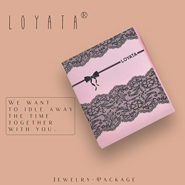 LOYATA Chain Stud Earrings 14K Gold Plated Gift for Women