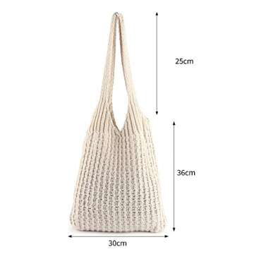 Stylish ENBEI Women's Handcrafted Crochet Tote Bag - Perfect for Every Occasion