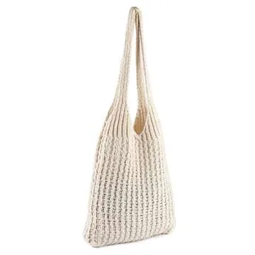 Stylish ENBEI Women's Handcrafted Crochet Tote Bag - Perfect for Every Occasion