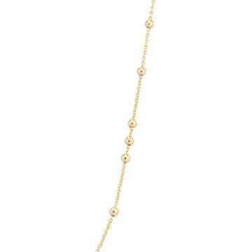 Miabella Italian 18K Gold Plated Beaded Necklace for Women