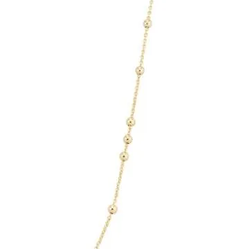 Miabella Italian 18K Gold Plated Beaded Necklace for Women