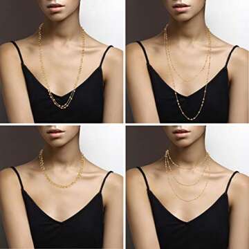 Miabella Italian 18K Gold Plated Beaded Necklace for Women