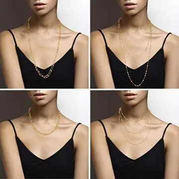 Miabella Italian 18K Gold Plated Beaded Necklace for Women