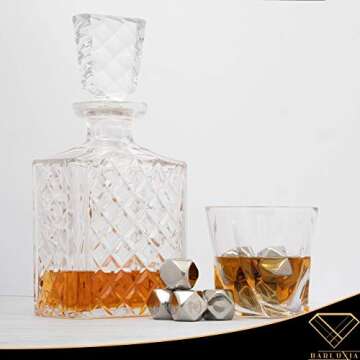 Barluxia Stainless Steel Ice Cube Gift Set for Whiskey