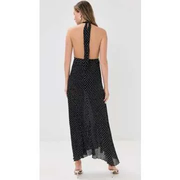 Lioness Women’s District Maxi Dress - Onyx Polka Print