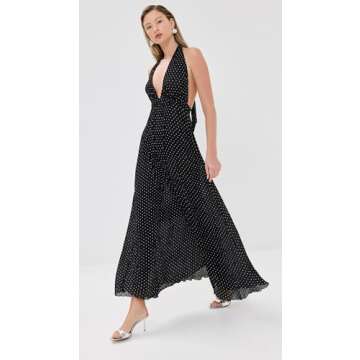 Lioness Women’s District Maxi Dress - Onyx Polka Print