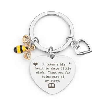 BOMEON Teacher Gifts Teacher Keychain Valentines Day Gifts for Teachers from Kids Students Graduatio...