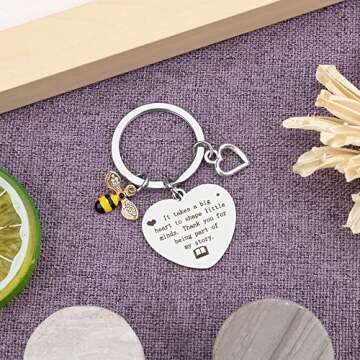 BOMEON Teacher Gifts Teacher Keychain Valentines Day Gifts for Teachers from Kids Students Graduation Gifts Thank You Gifts Teacher Appreciation Gifts Thanksgiving Gifts for Teachers Christmas Gifts