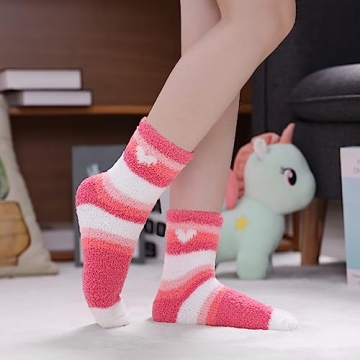 CHOWISH Womens Fuzzy Slipper Socks Soft Cozy Winter Warm