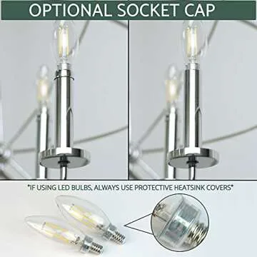 Kira Home Orbits II Chandelier - Modern 5-Light Design