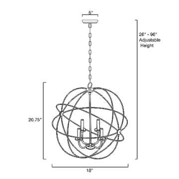 Kira Home Orbits II Large 24" 5-Light Modern Sphere/Orb Chandelier, Chrome Finish