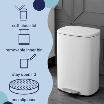 Happimess Stylish & Functional Trash Can Set with Mini Bin