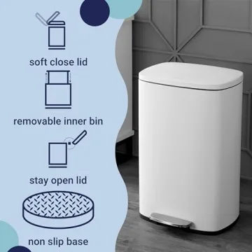 Happimess Stylish & Functional Trash Can Set with Mini Bin