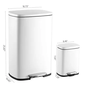 Happimess Stylish & Functional Trash Can Set with Mini Bin