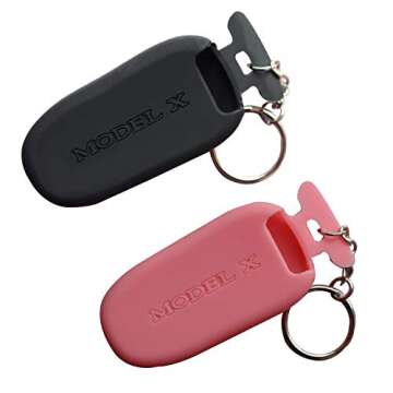RAYSUN Key Fob Cover for Tesla Model X - Soft Silicone Duo