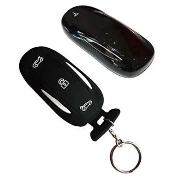 RAYSUN Key Fob Cover for Tesla Model X - Soft Silicone Duo