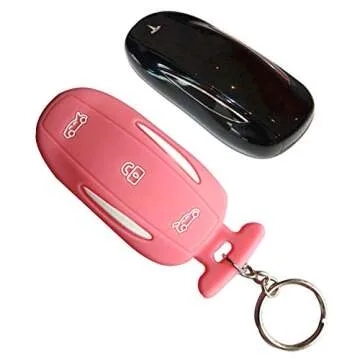 RAYSUN Key Fob Cover for Tesla Model X - Soft Silicone Duo