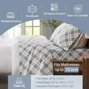 Ultra Soft True North Flannel Sheets Warm Cotton Bedding