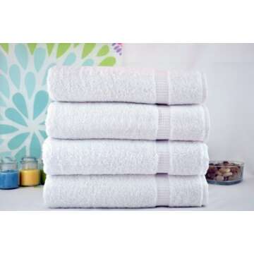 Premium Turkish Cotton Bath Towels Set for Spa Comfort