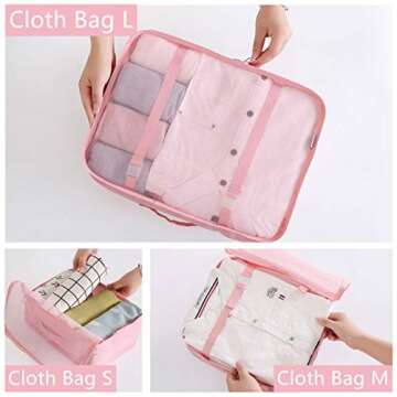 OEE 6 pcs Luggage Packing Organizers Packing Cubes Set for Travel