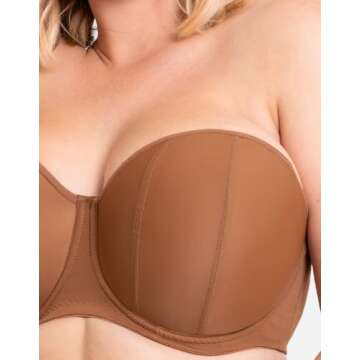 Curvy Kate Women's Luxe Strapless Bra with Underwire Support
