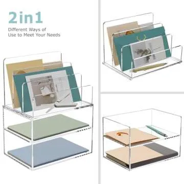Stylish DINGHUO Acrylic Desk Organizer for Office and Home