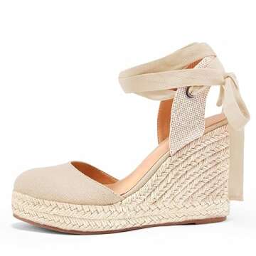 Ermonn Women's Platform Wedge Sandals Summer Elegant Shoes