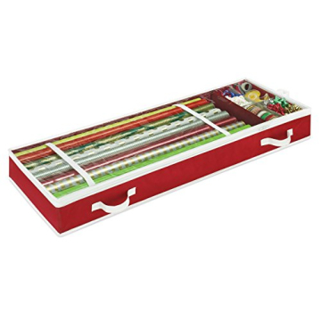 Whitmor Christmas Storage Organizer for Wrapping Paper Storage