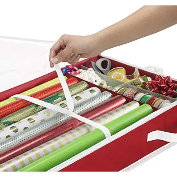 Whitmor Christmas Storage Organizer for Wrapping Paper Storage