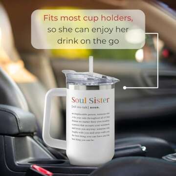 Friendship Gifts for Women Friends, Gifts for Best Friend - Gifts for Sister, Sisters Gifts - Sister Birthday Gifts - Galentines Day Gifts, Valentines Day Gifts for Friends Female - 40 Oz Tumbler