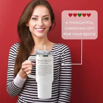 Friendship Gifts for Women Friends, Gifts for Best Friend - Gifts for Sister, Sisters Gifts - Sister Birthday Gifts - Galentines Day Gifts, Valentines Day Gifts for Friends Female - 40 Oz Tumbler